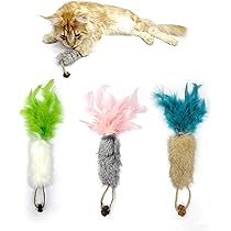 Amazon | Lunarcat 猫じゃらし 猫 おもちゃ 天然 動物の毛 5種
